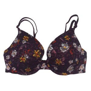 PINK Victoria's Secret Wear Everywhere Floral Lace Purple and Yellow Bra